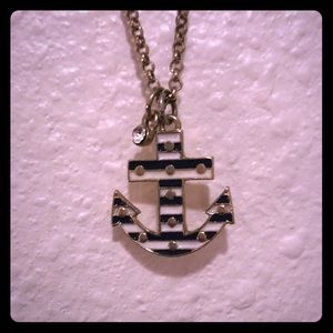 Blue and White Anchor Necklace